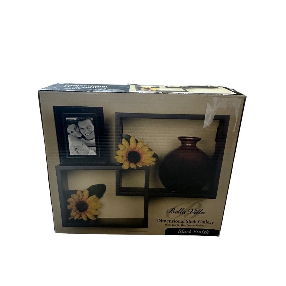 Bella Villa Dimensional Shelf Gallery (2) Box Frame Shelves open box